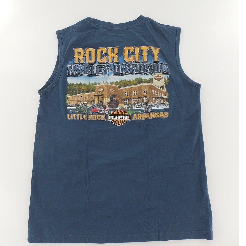 Harley-Davidson Sleeveless T-Shirt Rock City Little Rock Arkansas Mens Small
